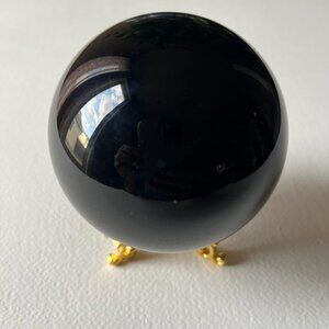 Black Obsidian Crystal Sphere